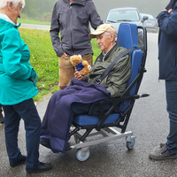 Fahrgast Johann im Rollstuhl