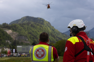 Helikoptervorführung beim Tag der offenen Tür